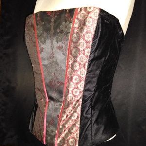 Velvet Side Stretch Bustier